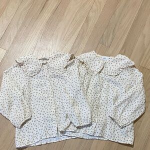 Zara Cream Floral Kids Blouse